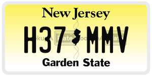 H37MMV  license plate in NJ