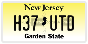 H37UTD  license plate in NJ