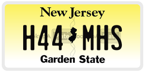 H44MHS license plate in New Jersey