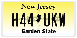 H44UKW license plate in New Jersey