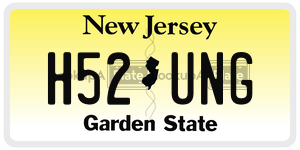 H52UNG  license plate in NJ