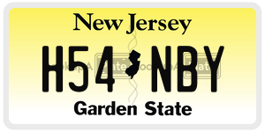 H54NBY  license plate in NJ