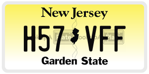 H57VFF  license plate in NJ