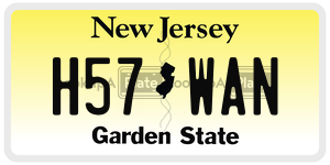 H57WAN license plate in New Jersey