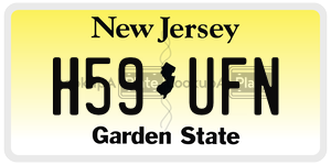 H59UFN license plate in New Jersey