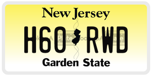 H60RWD  license plate in NJ