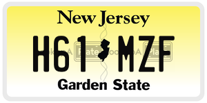 H61MZF  license plate in NJ