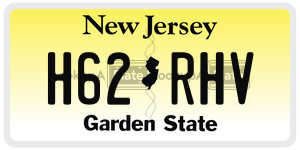 H62RHV license plate in New Jersey