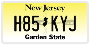 H85KYJ  license plate in NJ