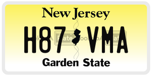 H87VMA  license plate in NJ