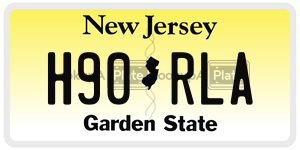 H90RLA  license plate in NJ