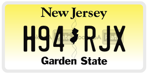 H94RJX license plate in New Jersey
