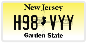 H98VYY license plate in New Jersey