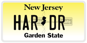 HARDR license plate in New Jersey
