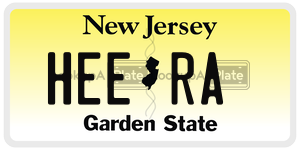 HEERA license plate in New Jersey