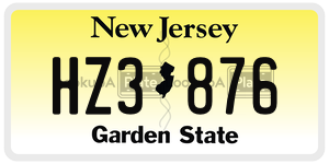 HZ3876  license plate in NJ