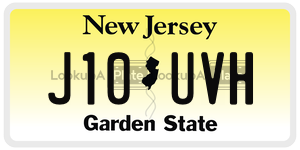 J10UVH  license plate in NJ