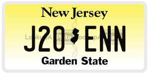 J20ENN  license plate in NJ