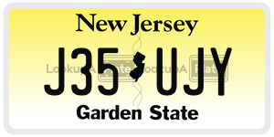 J35UJY license plate in New Jersey