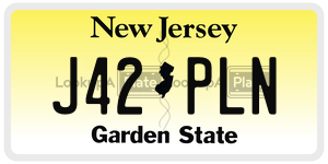 J42PLN license plate in New Jersey