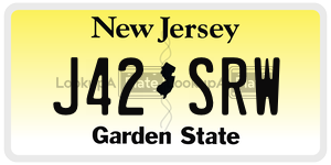 J42SRW license plate in New Jersey