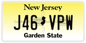 J46VPW  license plate in NJ