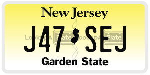J47SEJ  license plate in NJ