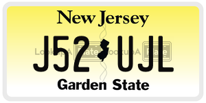 J52UJL  license plate in NJ