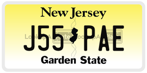 J55PAE  license plate in NJ
