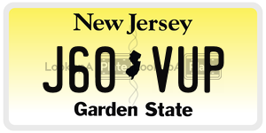 J60VUP  license plate in NJ