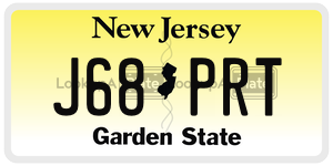 J68PRT  license plate in NJ