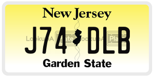 J74DLB license plate in New Jersey
