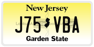 J75VBA license plate in New Jersey