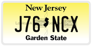 J76NCX  license plate in NJ