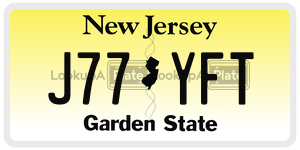 J77YFT  license plate in NJ