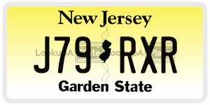 J79RXR license plate in New Jersey