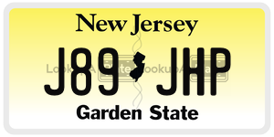 J89JHP license plate in New Jersey
