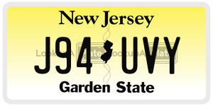 J94UVY  license plate in NJ
