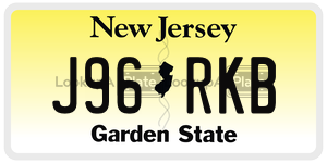 J96RKB  license plate in NJ