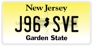 J96SVE license plate in New Jersey