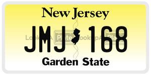 JMJ168 license plate in New Jersey