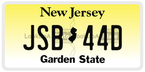 JSB44D  license plate in NJ