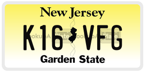 K16VFG license plate in New Jersey