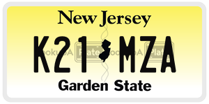 K21MZA license plate in New Jersey