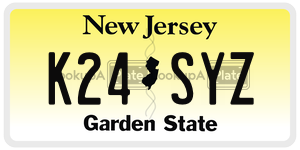 K24SYZ license plate in New Jersey