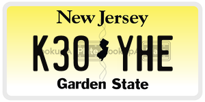 K30YHE  license plate in NJ