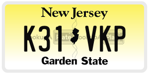 K31VKP  license plate in NJ