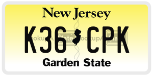 K36CPK license plate in New Jersey