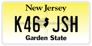 K46JSH license plate in New Jersey