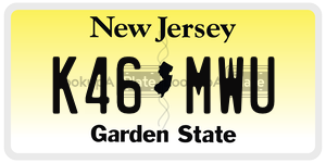 K46MWU  license plate in NJ